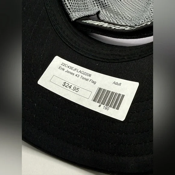 Nascar Erik Jones 43 tonal flag adult size baseball hat NWT - Picture 3 of 6